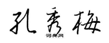 王正良孔秀梅行書個性簽名怎么寫