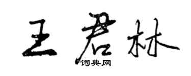 曾慶福王君林行書個性簽名怎么寫