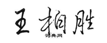 駱恆光王柏勝行書個性簽名怎么寫
