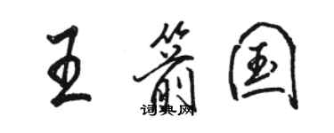 駱恆光王箭國行書個性簽名怎么寫