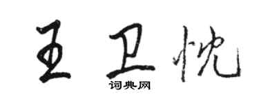 駱恆光王衛忱行書個性簽名怎么寫