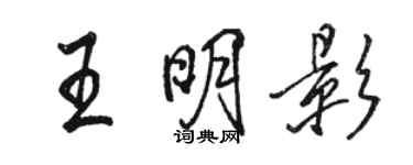 駱恆光王明影行書個性簽名怎么寫