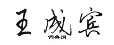 駱恆光王成賓行書個性簽名怎么寫