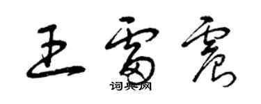 曾慶福王雷震草書個性簽名怎么寫