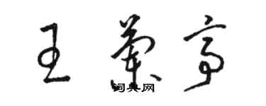 駱恆光王蘭亭草書個性簽名怎么寫