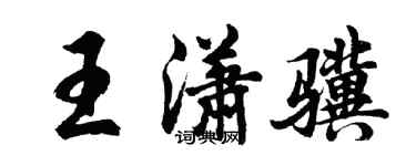 胡問遂王瀟驥行書個性簽名怎么寫