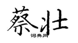 丁謙蔡壯楷書個性簽名怎么寫