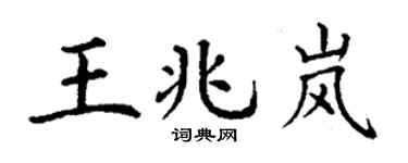 丁謙王兆嵐楷書個性簽名怎么寫