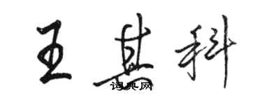 駱恆光王其科行書個性簽名怎么寫