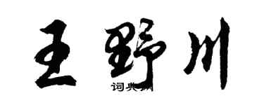 胡問遂王野川行書個性簽名怎么寫