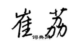 王正良崔荔行書個性簽名怎么寫