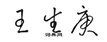 駱恆光王生庚草書個性簽名怎么寫