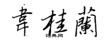 王正良韋桂蘭行書個性簽名怎么寫