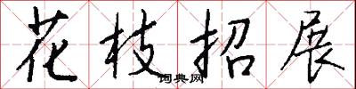 花枝招展怎么寫好看