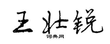 曾慶福王壯銳行書個性簽名怎么寫