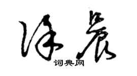 曾慶福徐晨草書個性簽名怎么寫