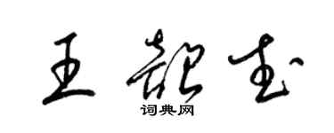 梁錦英王韶武草書個性簽名怎么寫