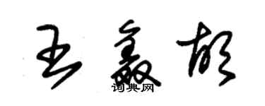 朱錫榮王鑫胡草書個性簽名怎么寫