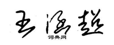 朱錫榮王涵超草書個性簽名怎么寫