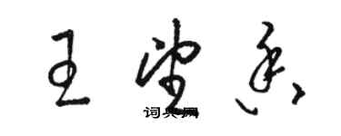 駱恆光王望香草書個性簽名怎么寫