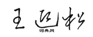 駱恆光王迎松草書個性簽名怎么寫