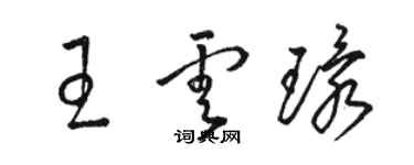 駱恆光王雲環草書個性簽名怎么寫