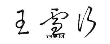 駱恆光王雪行草書個性簽名怎么寫