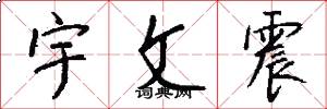 宇文震怎么寫好看