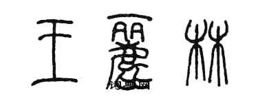 陳墨王麗林篆書個性簽名怎么寫