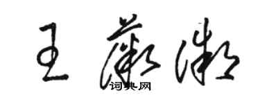 駱恆光王薇微草書個性簽名怎么寫