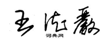 朱錫榮王德嚴草書個性簽名怎么寫