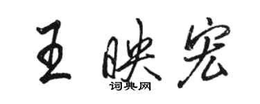 駱恆光王映宏行書個性簽名怎么寫