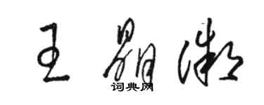 駱恆光王晶微草書個性簽名怎么寫