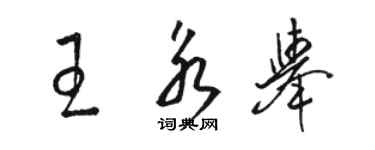 駱恆光王永舉草書個性簽名怎么寫