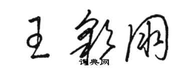 駱恆光王彩朋草書個性簽名怎么寫