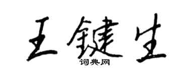 王正良王鍵生行書個性簽名怎么寫