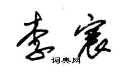 朱錫榮李宸草書個性簽名怎么寫