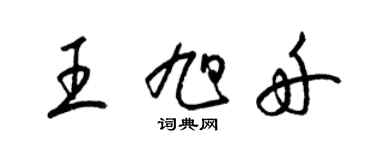 梁錦英王旭舟草書個性簽名怎么寫