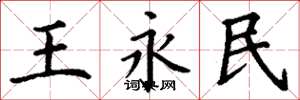 丁謙王永民楷書怎么寫