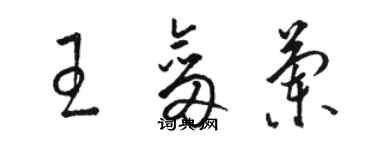 駱恆光王劍蘭草書個性簽名怎么寫