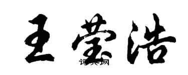 胡問遂王瑩浩行書個性簽名怎么寫