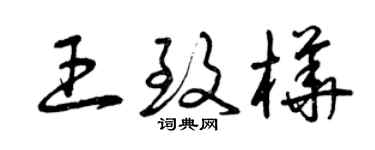 曾慶福王致樺草書個性簽名怎么寫