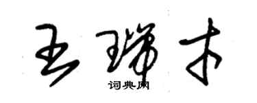 朱錫榮王瑞才草書個性簽名怎么寫