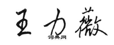 駱恆光王力薇行書個性簽名怎么寫