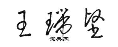 駱恆光王瑞堅草書個性簽名怎么寫