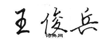 駱恆光王俊兵行書個性簽名怎么寫