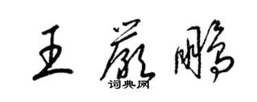 梁錦英王嚴鵬草書個性簽名怎么寫