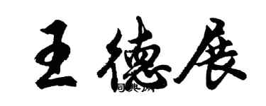 胡問遂王德展行書個性簽名怎么寫