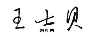 駱恆光王士貝草書個性簽名怎么寫