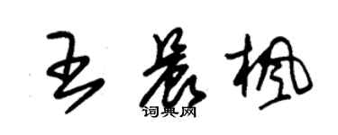 朱錫榮王晨楓草書個性簽名怎么寫